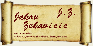 Jakov Zekavičić vizit kartica